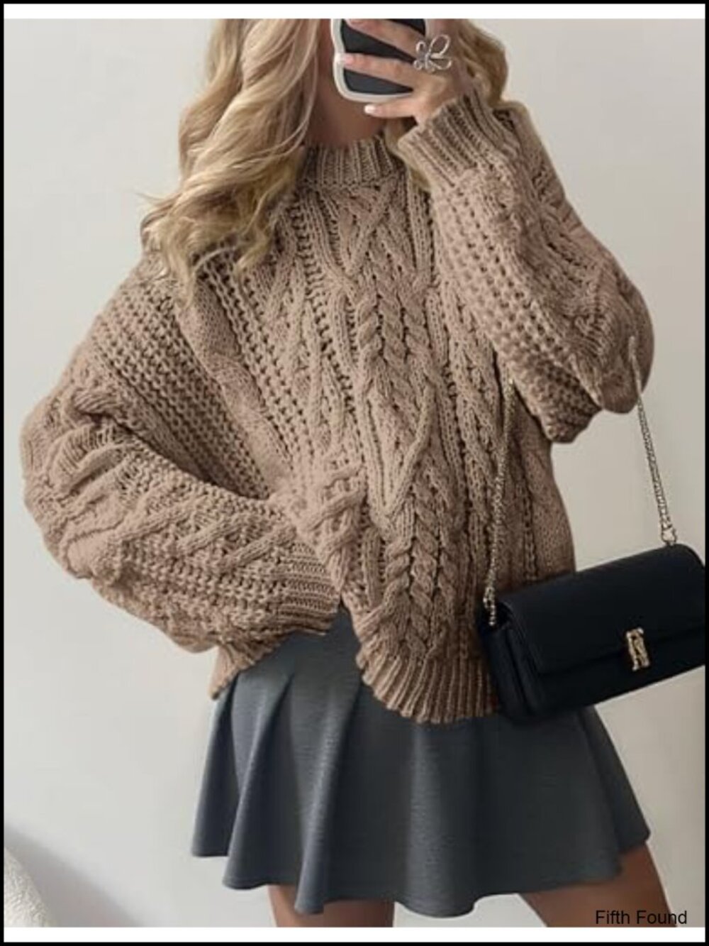Oversized Chunky Knit Fall Sweater | Soft Crewneck Pullover Relaxed Drop - Picture 3 of 6